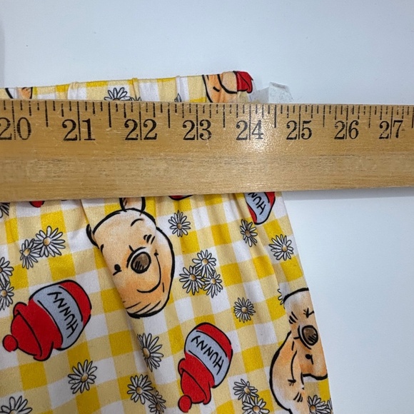 Disney Womens 3XL Two Pair Pajama Shorts Yellow Winnie the Pooh Blue Eeyore Knit - Picture 9 of 10